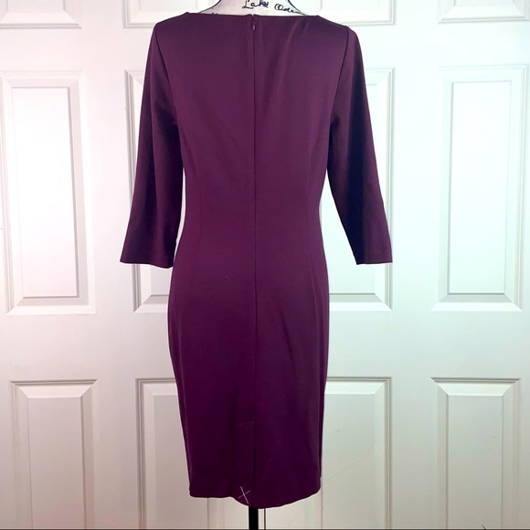 NWT Talbots Casual Sheath Burgundy Dress - Picture 4 of 7